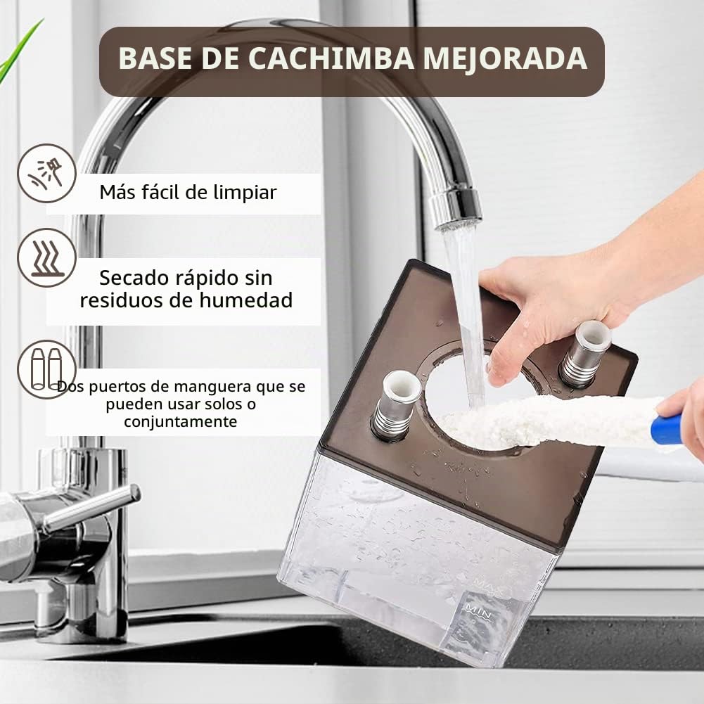 Juego de pipa de agua de acrílico cuadrado con luz LED, 1 manguera de acrílico y kit combinado con luces LED