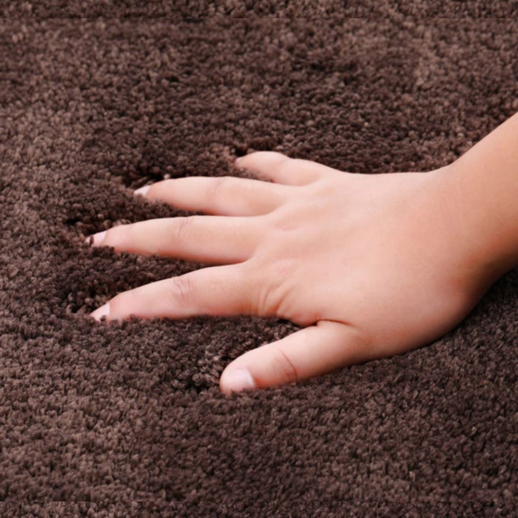 Lujosa y cómoda alfombra de baño de microfibra ultra suave, antideslizante, lavable a máquina, 45 x 143 cm