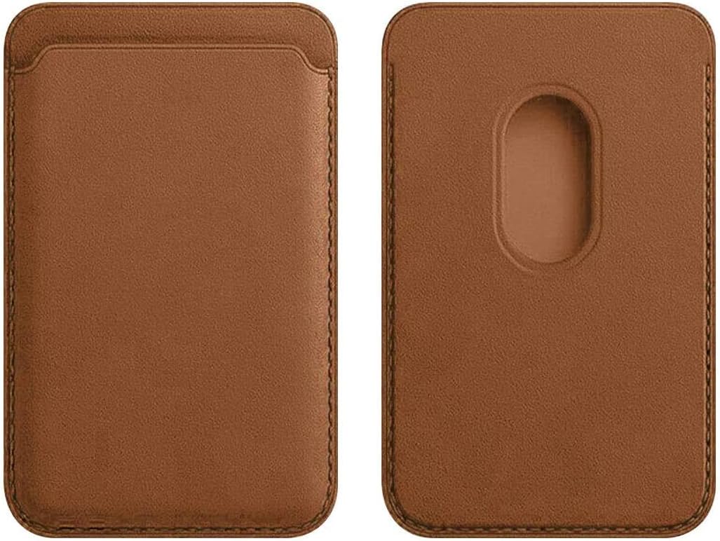 Compatible with iPhone 12/Pro/Max/Mini Leather Wallet Card Holder & Magnetic Clear Phone Case Cover (iPhone 12 PRO, Brown)