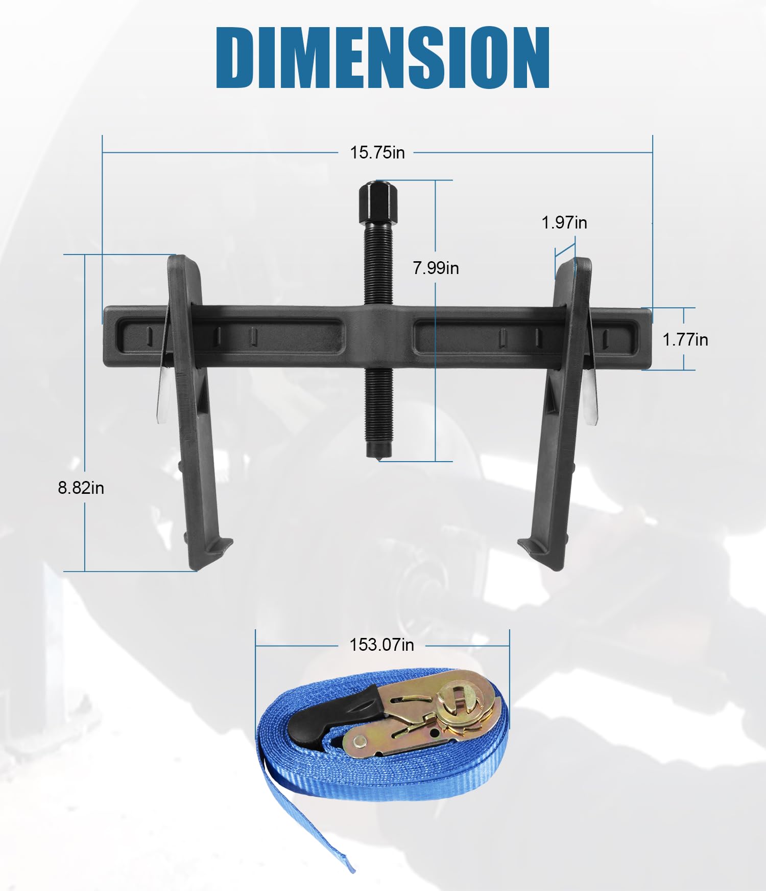 Extractor de tambor y rotor 6980, extractor de cubo de freno de tambor para quitar tambores de buje, rotores, ruedas motrices, engranajes, volantes de inercia, poleas