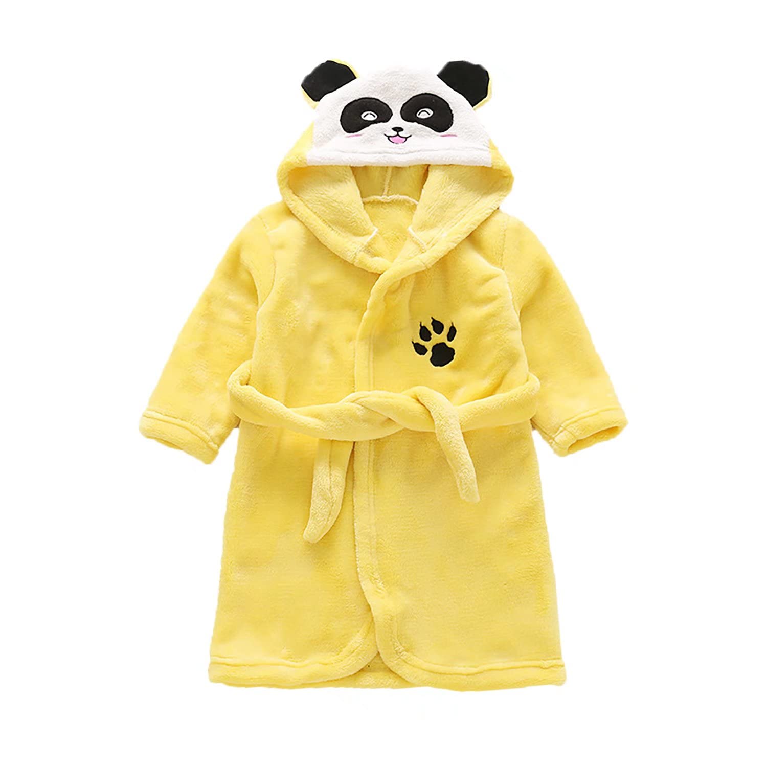 JUNG KOOK Toddler Baby boys Girls Cartoon Bathrobe Flannel Robe Winter Night-robe