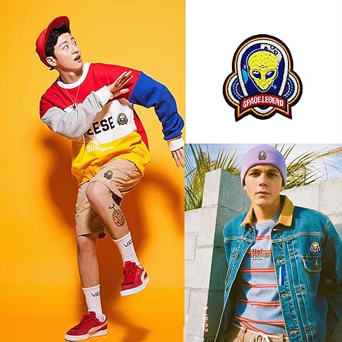 Miniatura 4 de Obokata Parches bordados adhesivos parche adhesivo de astronauta Abraza la Tierra insignia de astronauta coser emblema para despegar y pegar