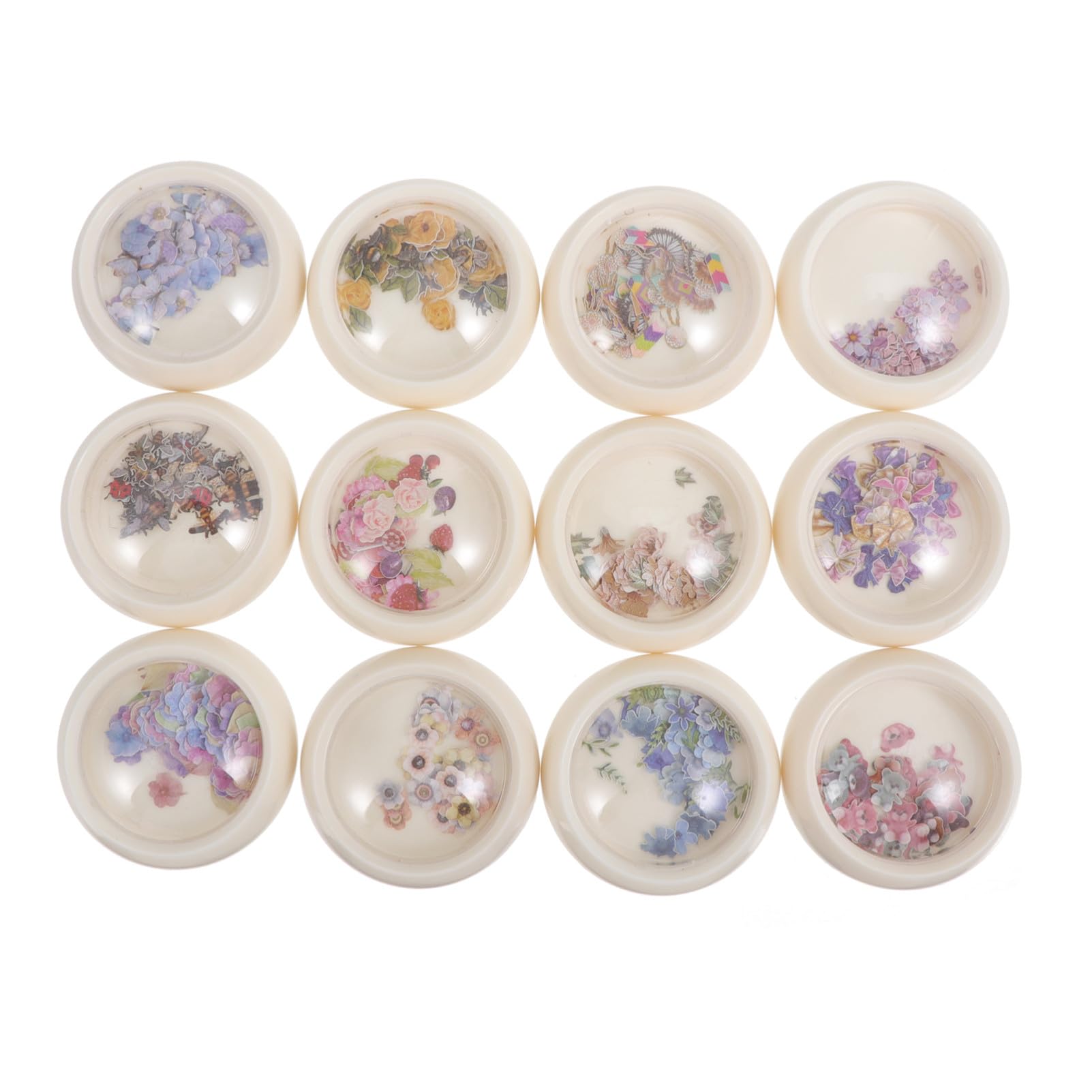 2 Set Decalcomanie Per Unghie Colorate Misti Per Decorazione Unghie Adatte Nail Art E Manicure Casual E Attraente Per Domestico 12 Scatole*2