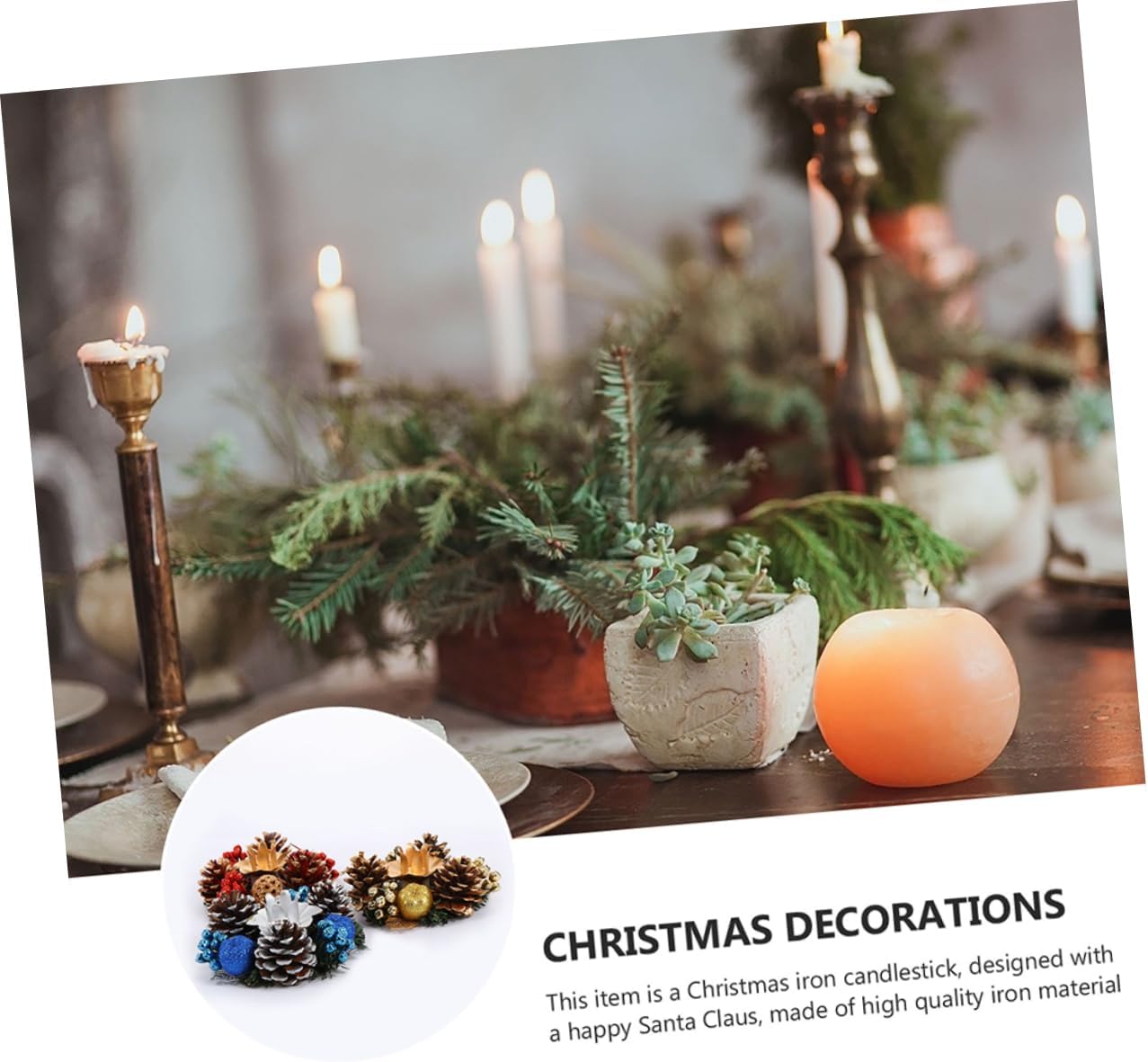 3pcs Artistic Candle Holders Christmas Candle Stands for Home Decor and Stylish Taper Candlestick Holders for Living Room Kitchen and Housewarming Decorations