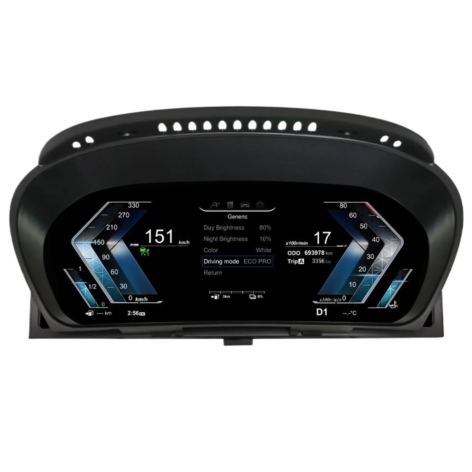 salpicadero del coche Compatible con BMW X5 X6 E70 E71, panel de instrumentos LCD velocímetro 12,3 pulgadas, digital, cabina, HUD, tacómetro Tacómetro(For X5 E70)