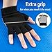 Crown Sporting Goods Fingerless Yoga Gloves with Slip-Free Texturizing Beads, Black