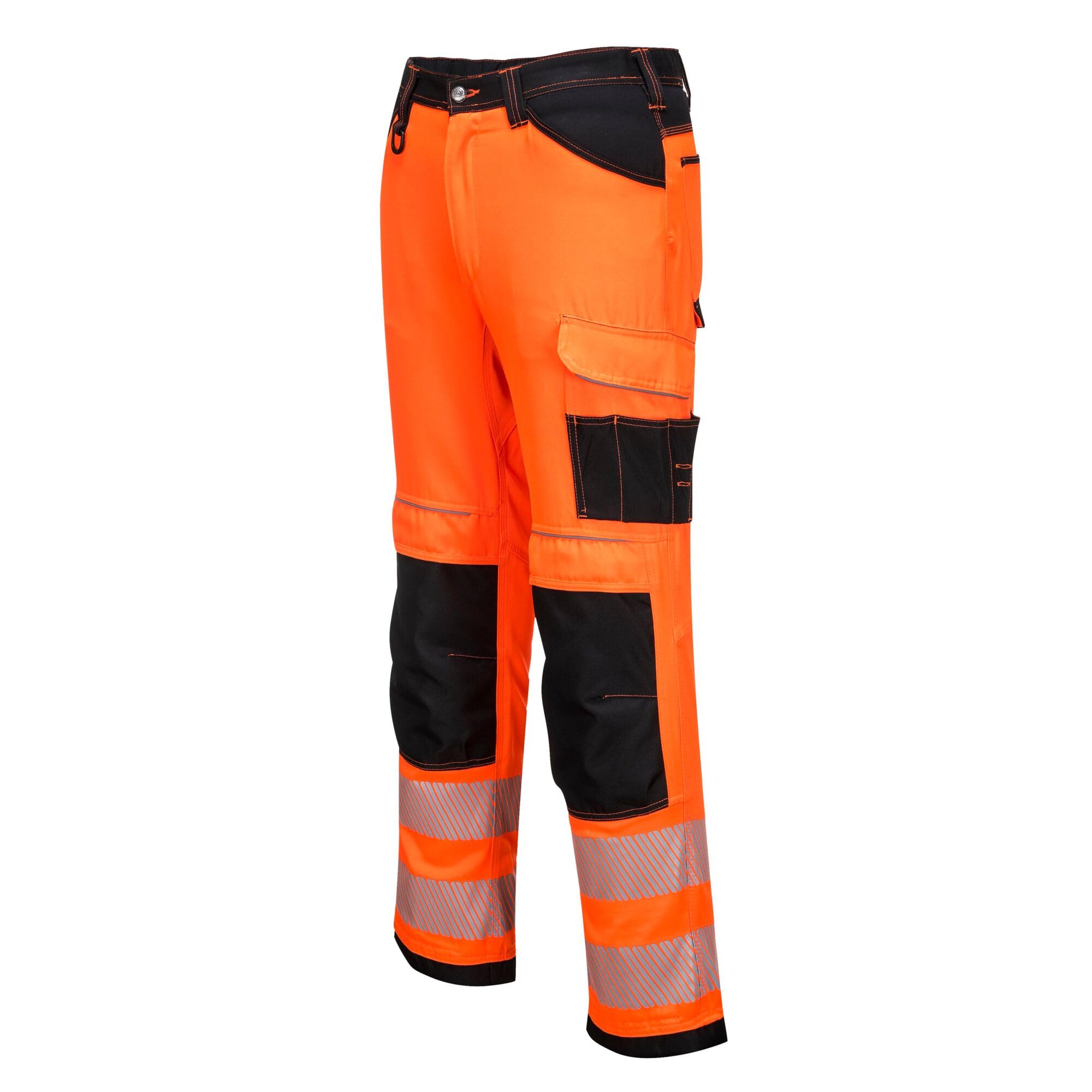 Portwest Orange / Black Pw340 Pw3 Hi-Vis Kneepad Work Trousers Various Colours