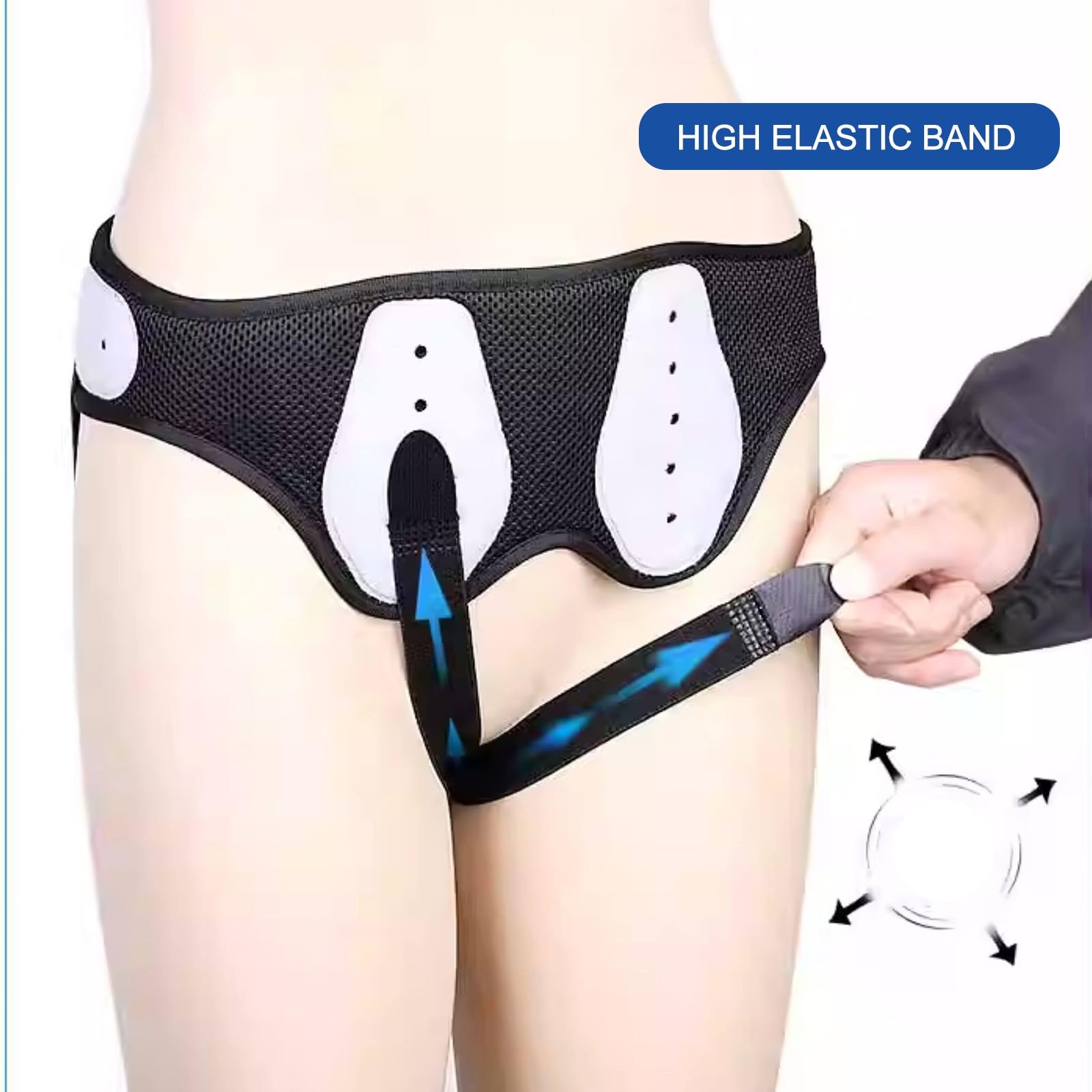 Cintura for Ernia Inguinale for Uomo e Donna, Tutore Regolabile con 2 Cuscinetti Compressivi, Supporto Traspirante for Post-operatorio e Sollievo dal Dolore Inguinale(Bilateral65-75cm)