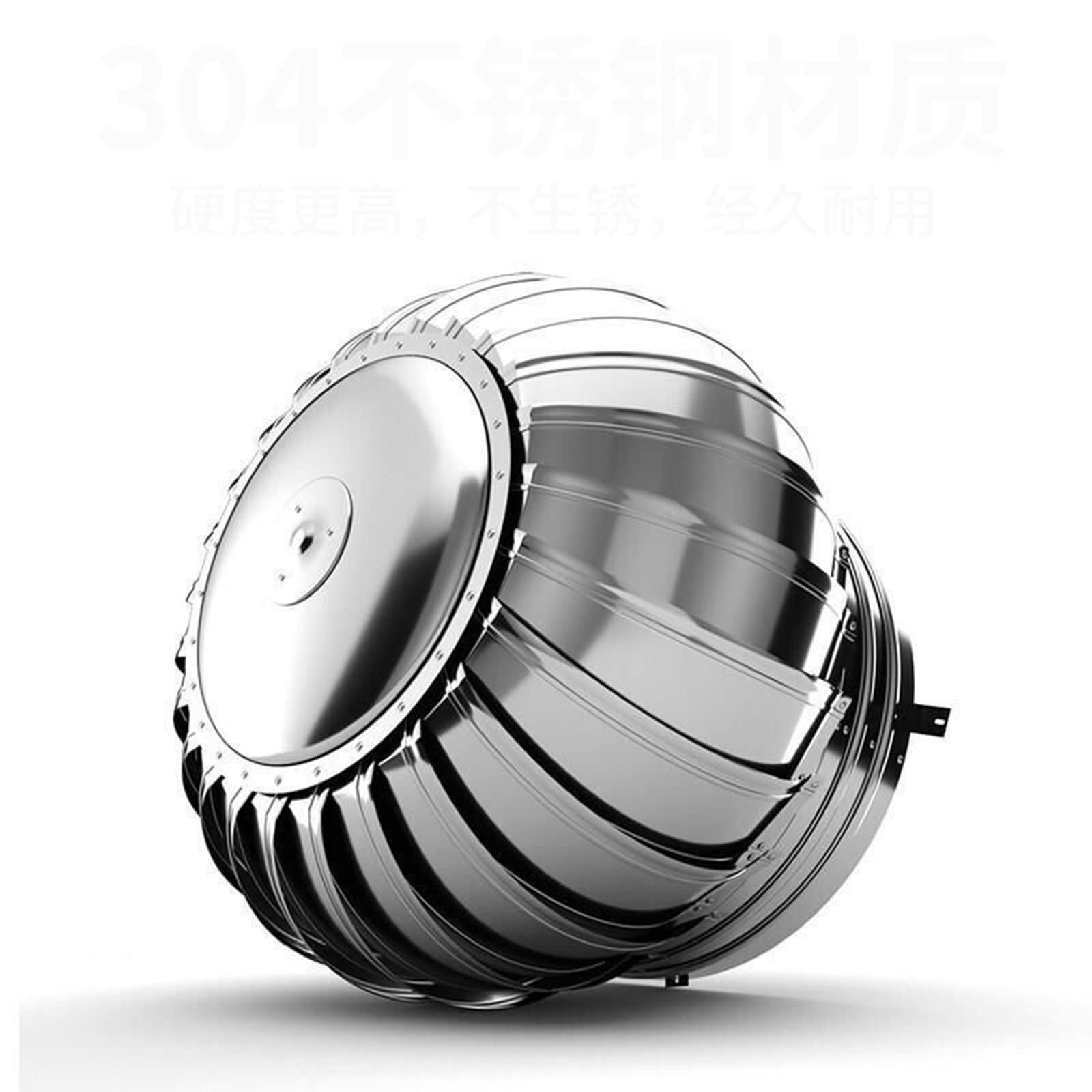 Rotating Chimney Cowl Cap, Stainless Steel Rotating Chimney Cowl Cap Spinner Rain Snow Cover Multiple Sizes(110mm/4.33in)
