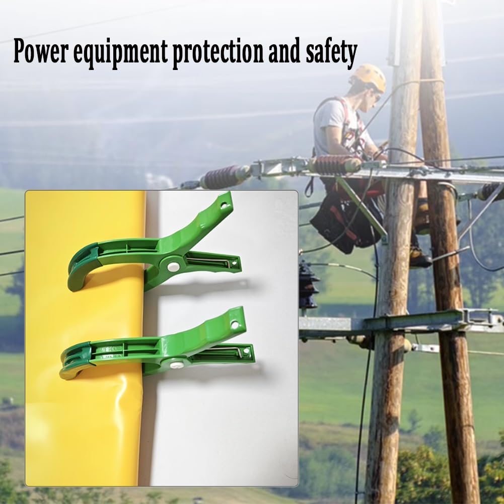 Koc izolacyjny wysokiego napięcia dla elektryków, zestaw mat izolacyjnych 400 V-10 kV, z 8 klipsami izolacyjnymi (0,4 kV/800 x 1000 mm) – niezbędny sprzęt bezpieczeństwa do prac elektrycznych