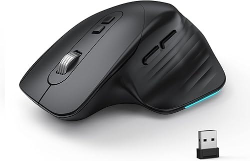 CIDOO Mouse inalámbrico ergonómico RGB retroiluminado mouse Jiggler con modo de zoom movimiento automático indetectable mouse de lupa USB