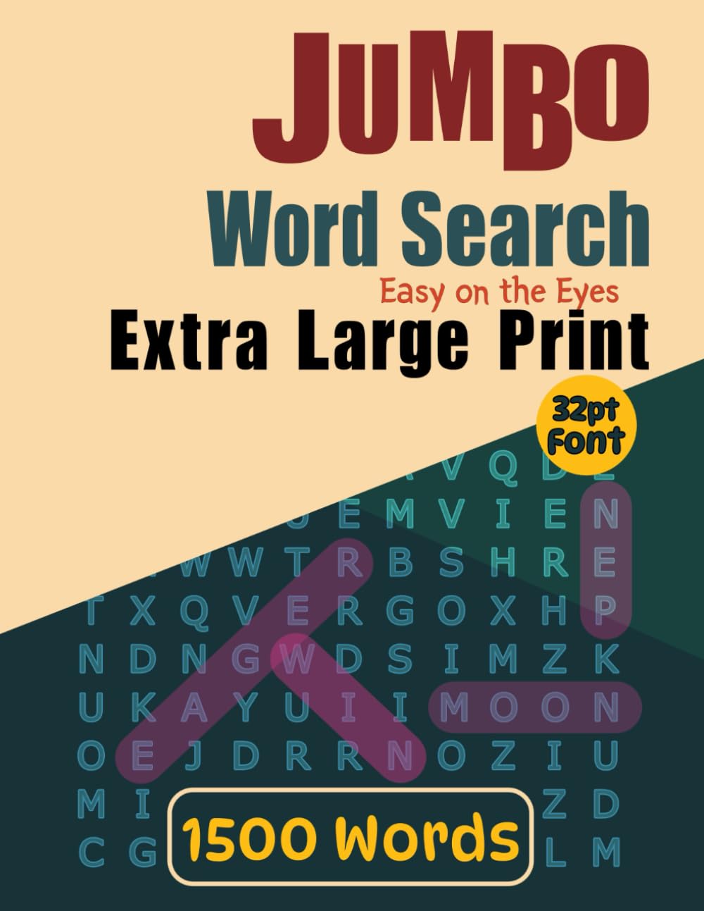 Jumbo Word Search Extra Large Print: Relaxing, Easy to Read, Big font Word Find Puzzles for adults, seniors and elderly