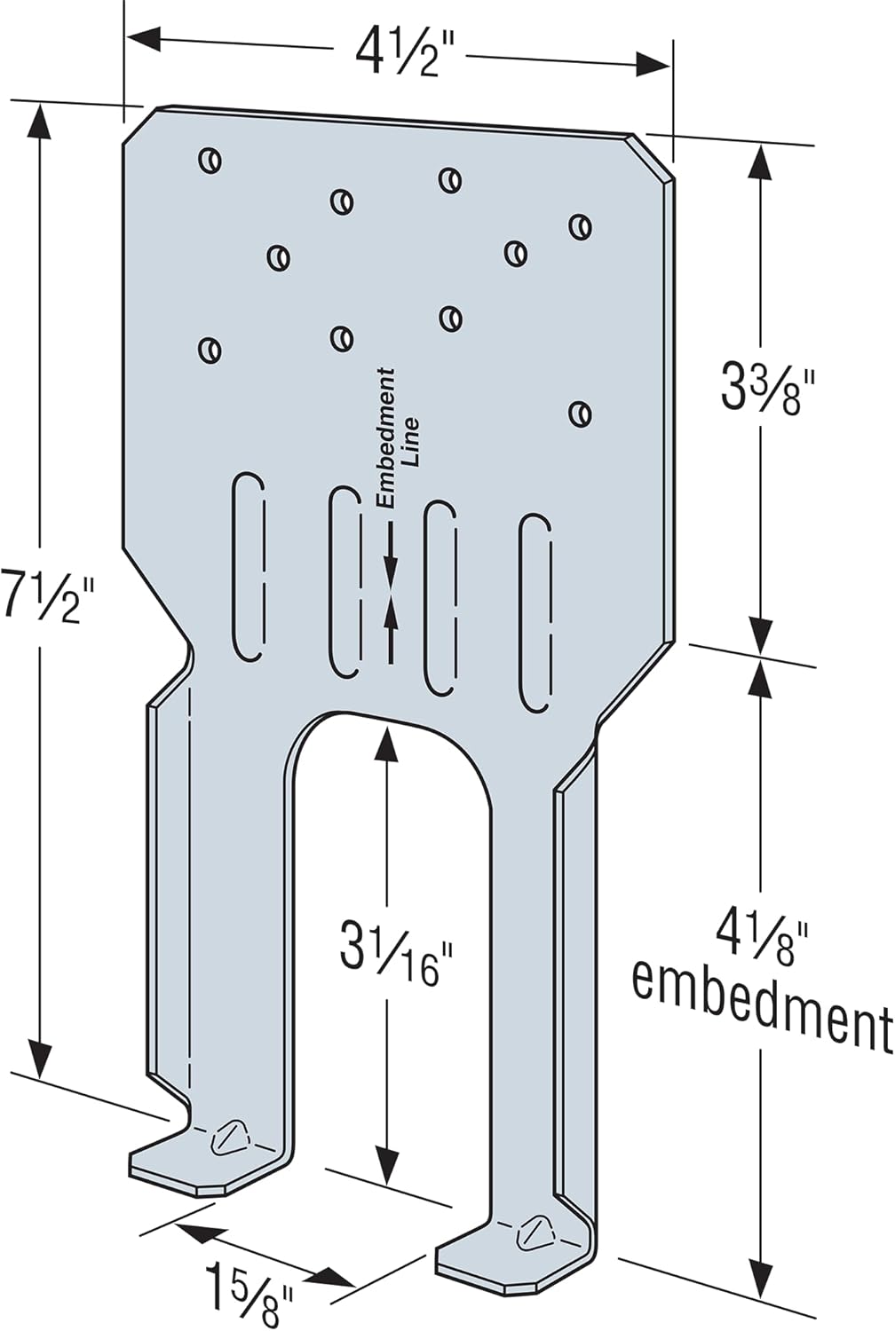 Simpson Strong-Tie LTA2 LTA Lateral Truss Anchor for 2x4 (Pack of 50)