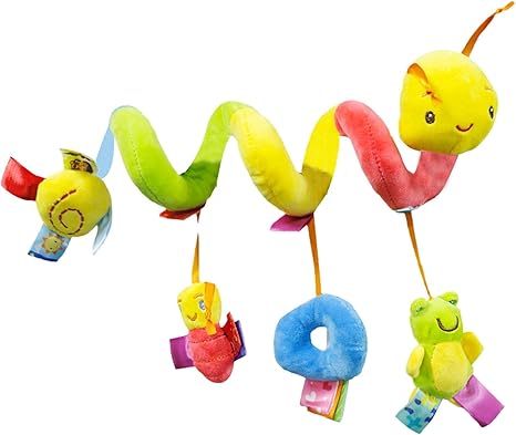 Amazon Co Jp 赤ちゃんのための乳母車のおもちゃ 0 5歳の男の子と女の子のためのぬいぐるみを吊るすスパイラルアクティビティ カラフルで柔らかく ベビーカー ベビーカー ベビーベッドの周りに簡単に Xiaocaomei ベビー マタニティ