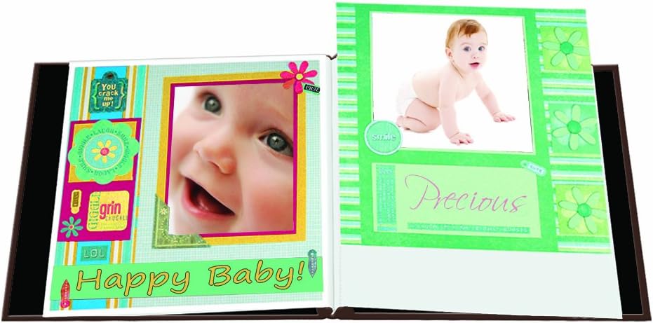 Pioneer Baby Owl Printed Design Post Bound Scrapbook Album 12"X12"-Green