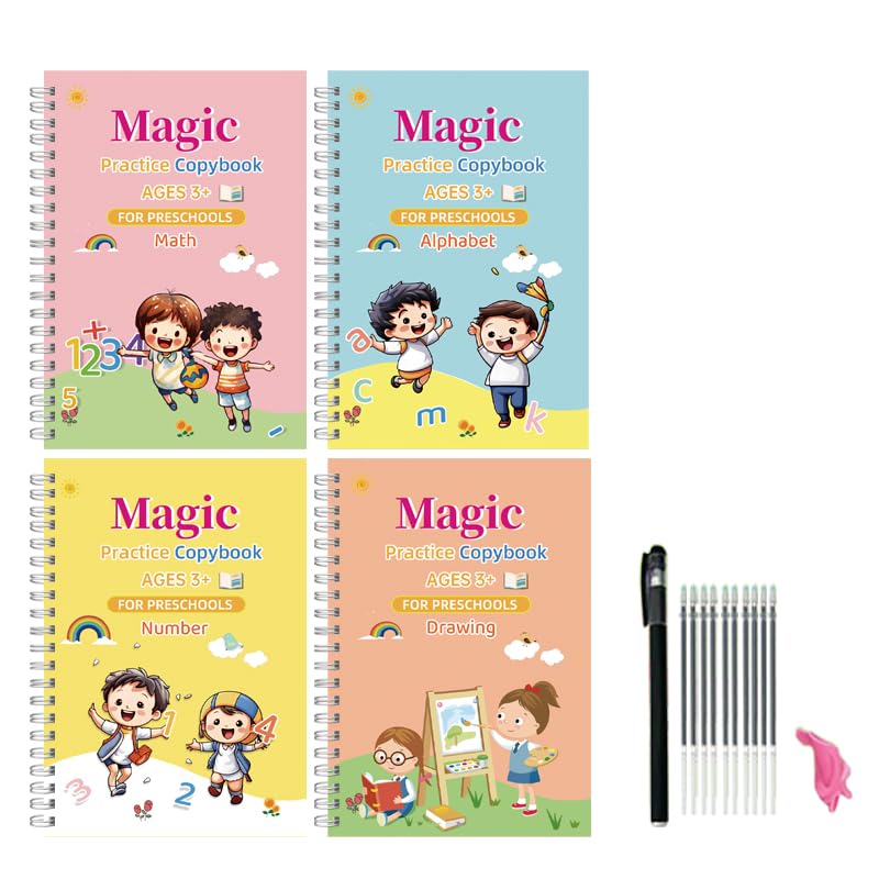 Libros de práctica de escritura a mano para niños de 3 a 5 años (6 libros)