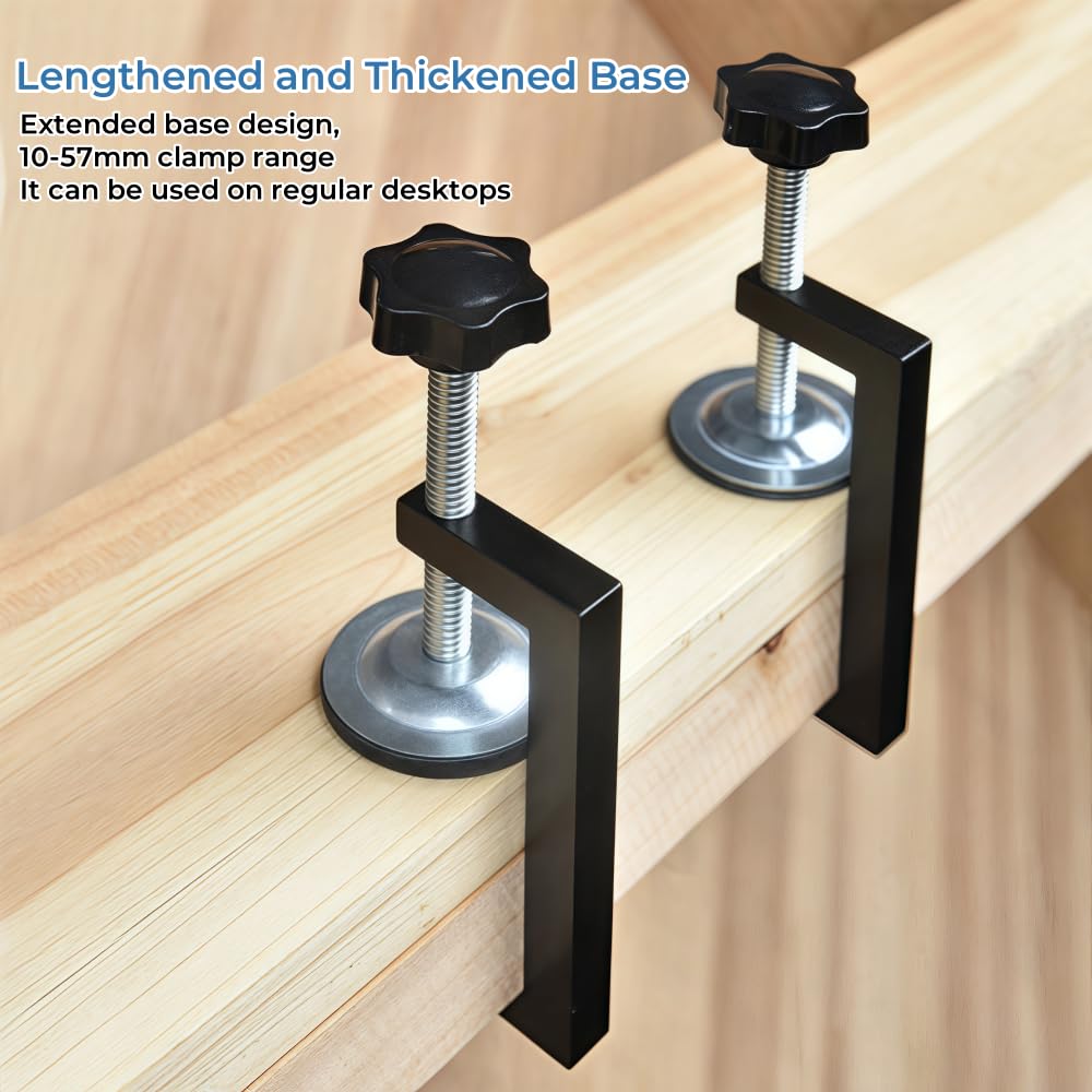 2 Pcs G Clamp for Woodwork Adjustable Screw Small Clamps Heavy Duty Universal Wood Clamps for Fixing Hand Tool Parts Mini Bar Clamp for Carpentry DIY Projects - Image 2