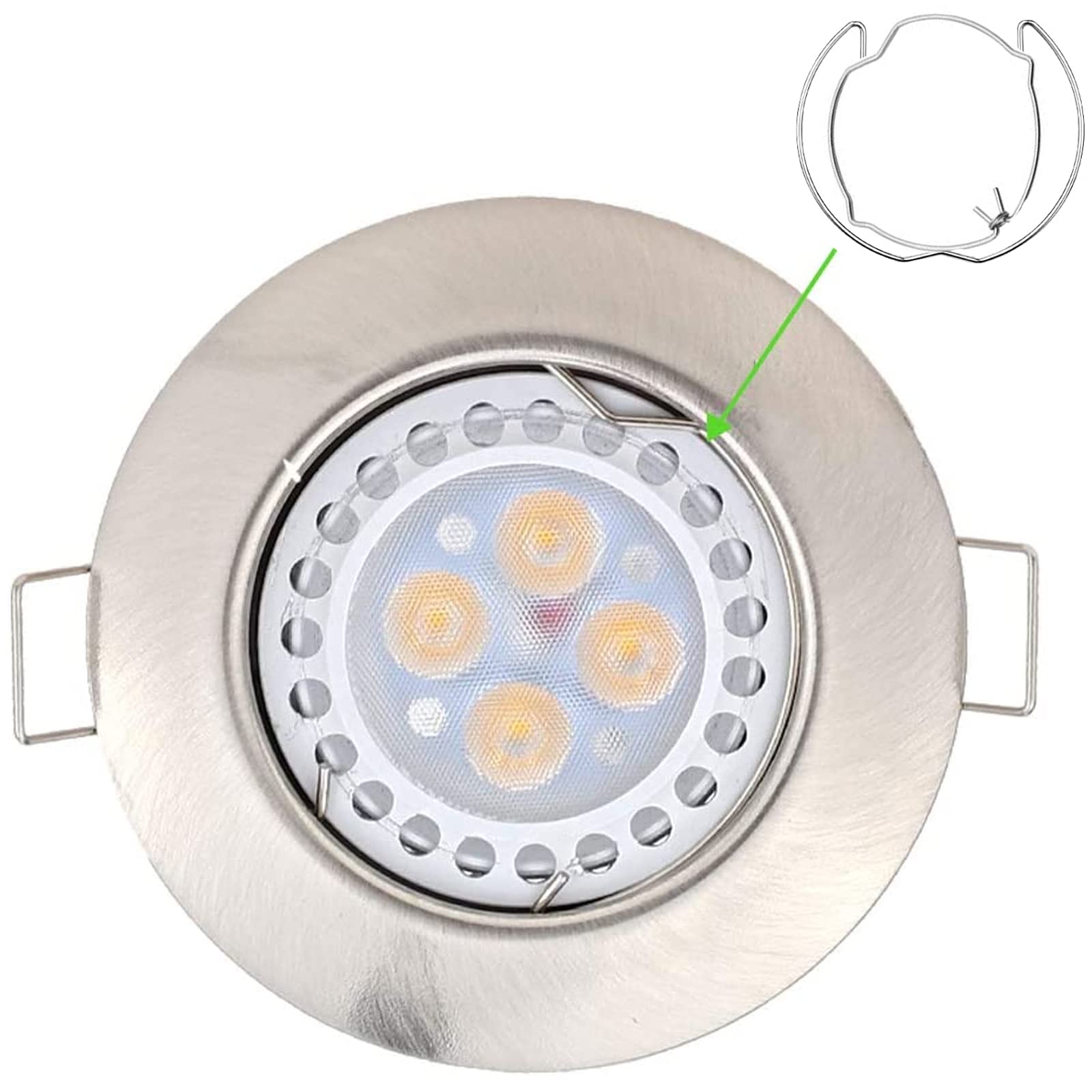 100PCS Downlight Spring Clips - Stainless Steel Replacement Clips For LED Recessed Lights