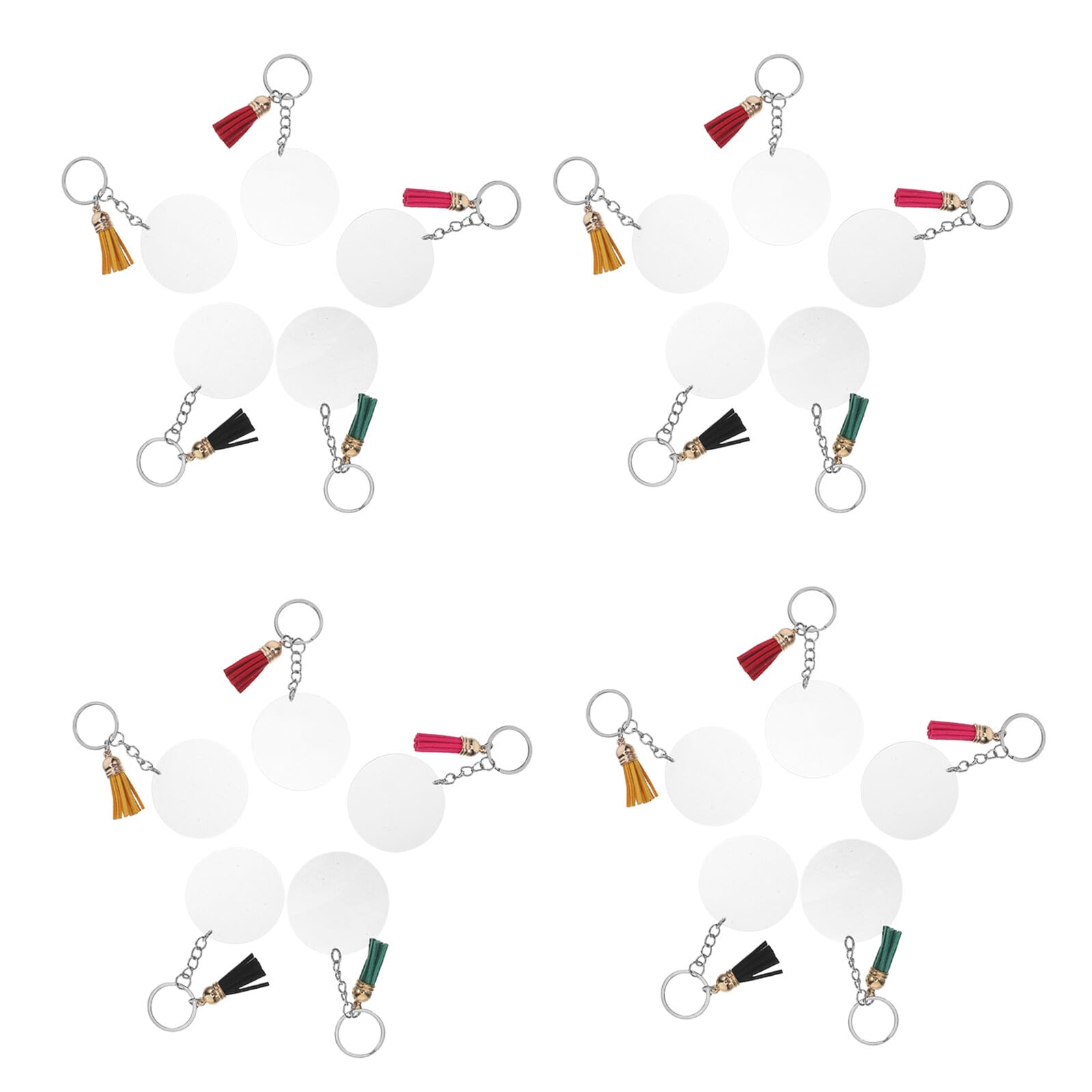 Porte-clés à pompon en cuir et acrylique transparent : la finesse du fait-main chic