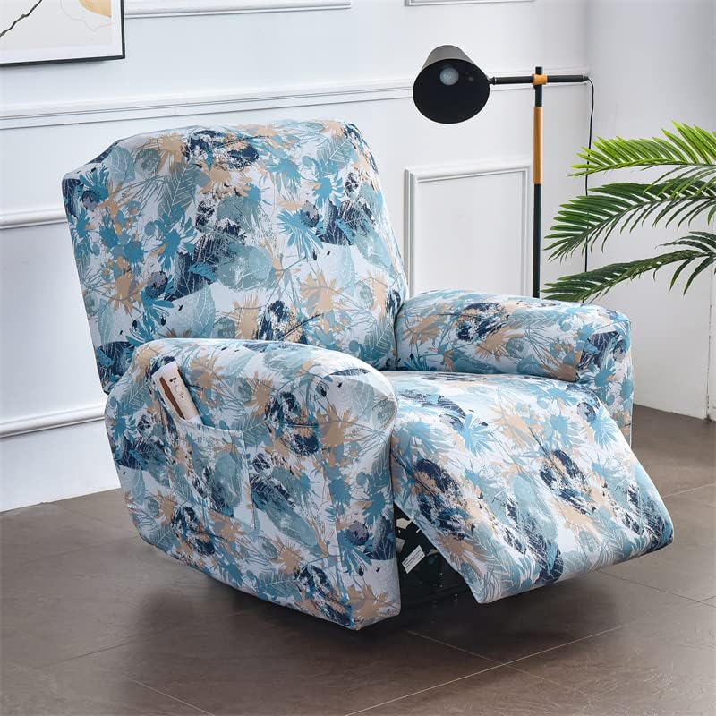 Konsilsa Stretch Recliner Chair Covers,Floral Recliner Sofa Cover Lazy Chair Cover Elastic Sofa Slipcovers for Living Room Lounger Recliner Armchair Sofa Covers (Color : A16)