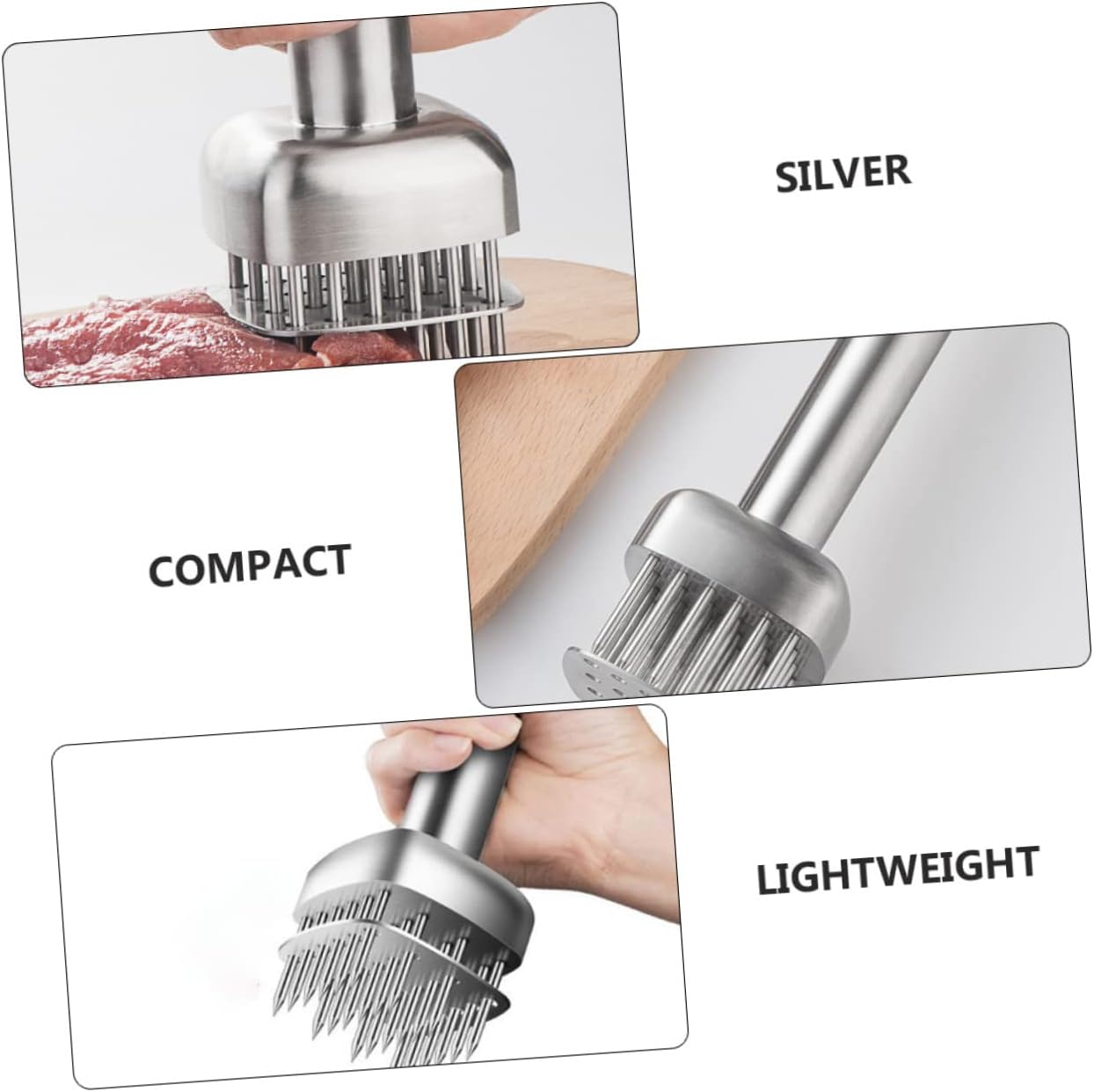 Meat Stapler Tenderizer Non-slip Handle Steak Mallet Hammer for Kitchen Easy to Use Meat Pounding Tool