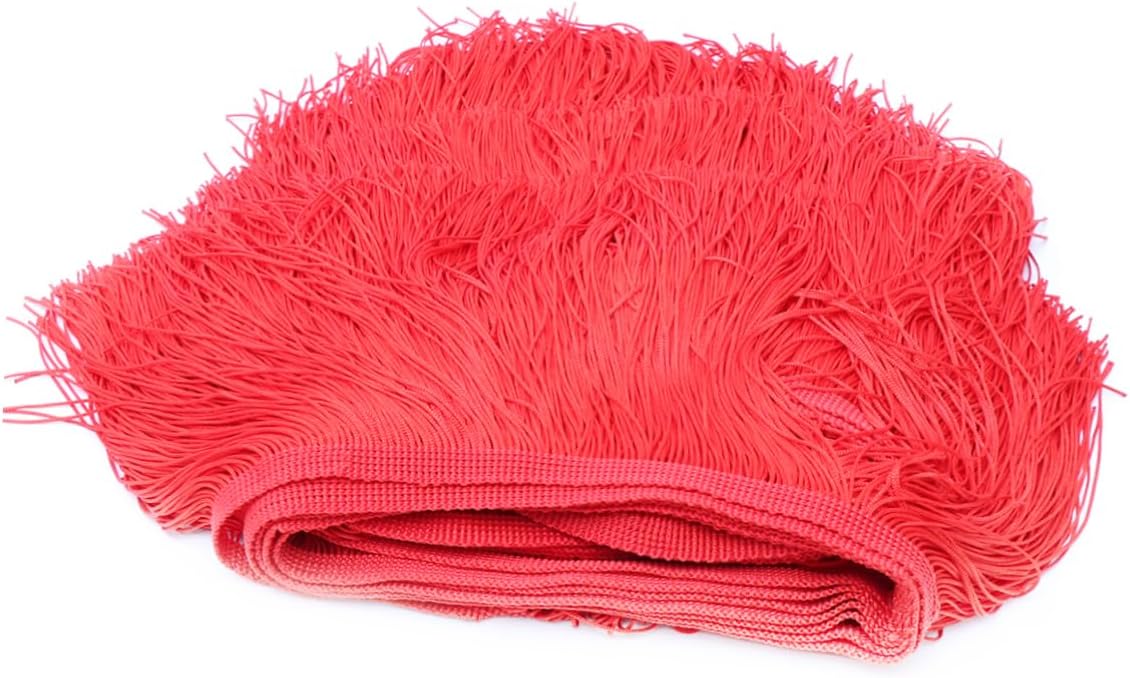 Red Polyester Yarn Fringe Trim for Latin Dress and Chair