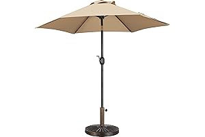 Yaheetech Outdoor Patio Umbrella and Stand (7.5 FT with 30 lb Base)