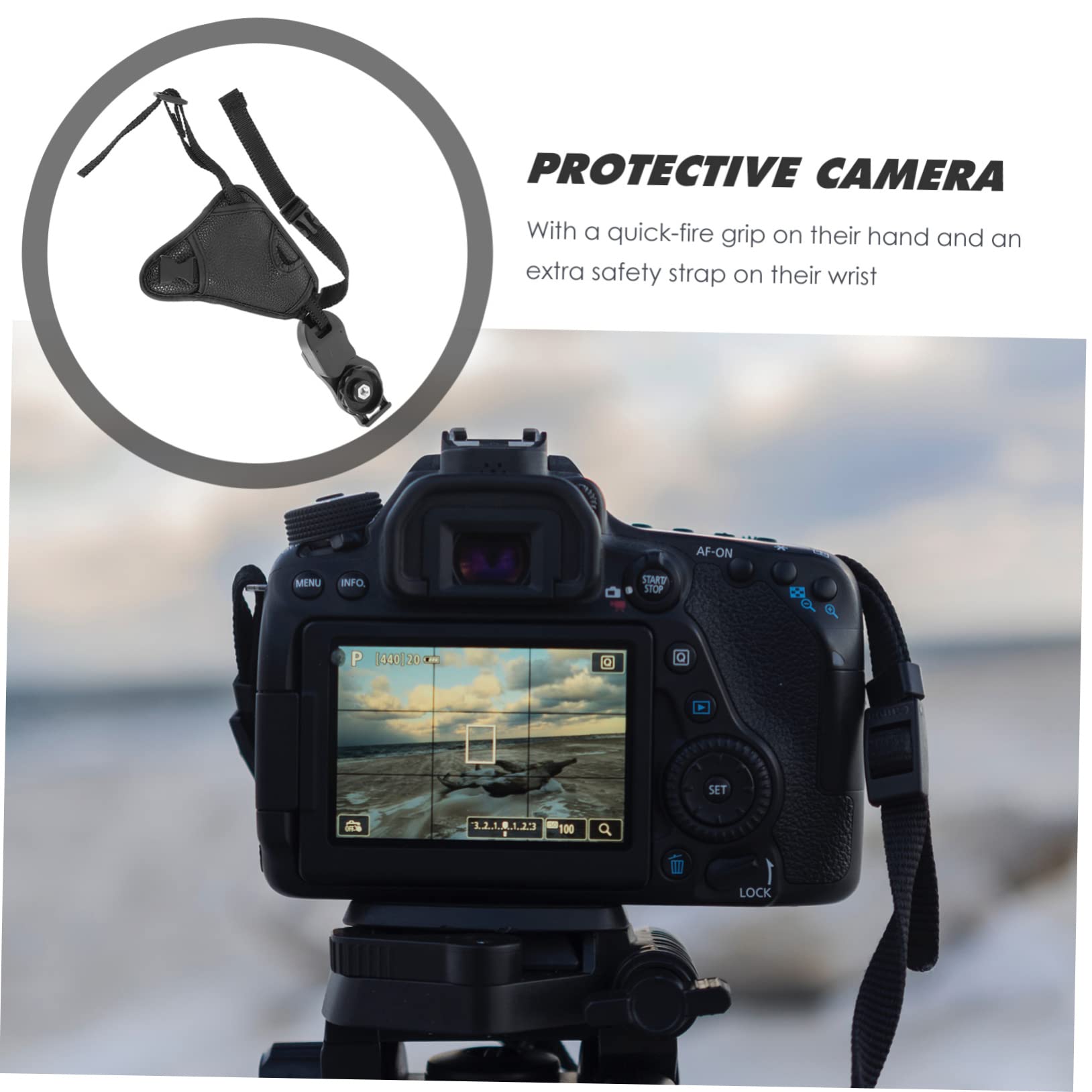 Gadpiparty Cinturino Da Polso Per Fotocamera Cordino Pinza a Mano Nancio Di Polso Cinghie Da Polso Rafforzamento Della Presa Della Mano Impugnature Accessori Pelle Sintetica Black
