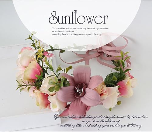 Miniatura 4 de Diadema Ddazzling, diseño de flores, diadema floral para bodas, guirnalda, festivales, fotografía, para mujer.