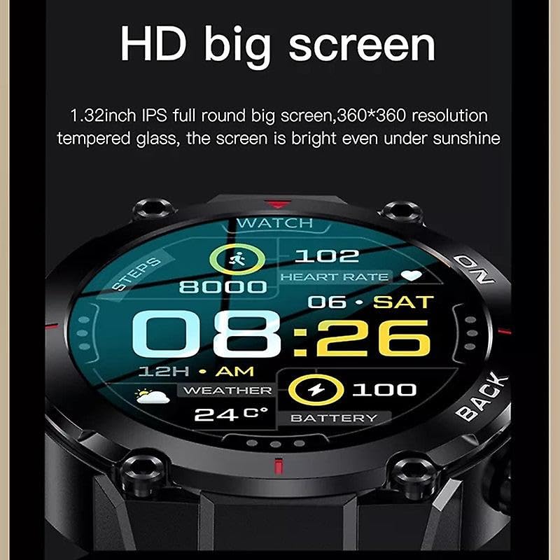 Smart Watch K37 GPS Outdoor Sport Fitness Tracker Bracciale Big Battery Super Long Standby Monitoraggio della Salute Smartwatch