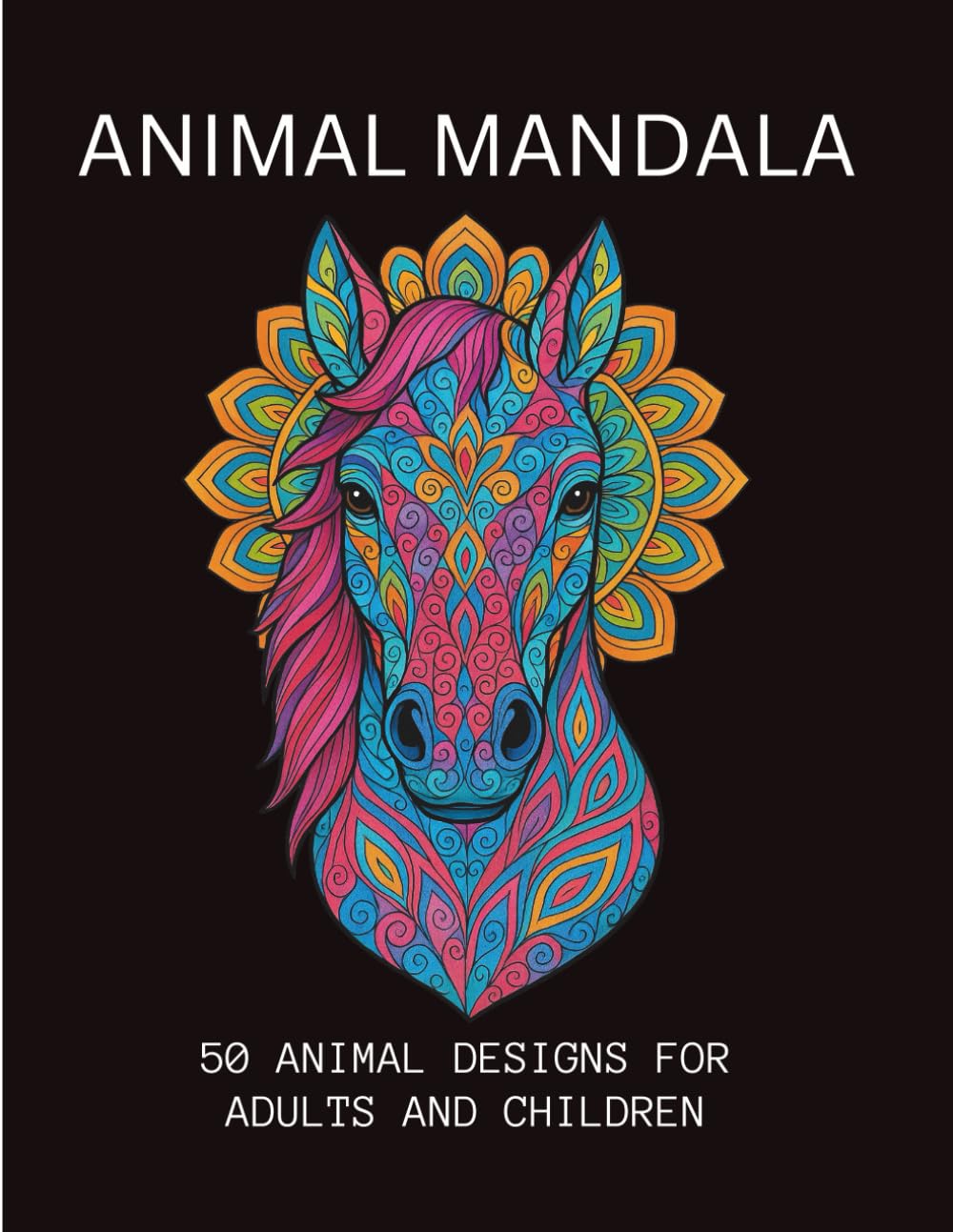 Animal Mandala colouring book