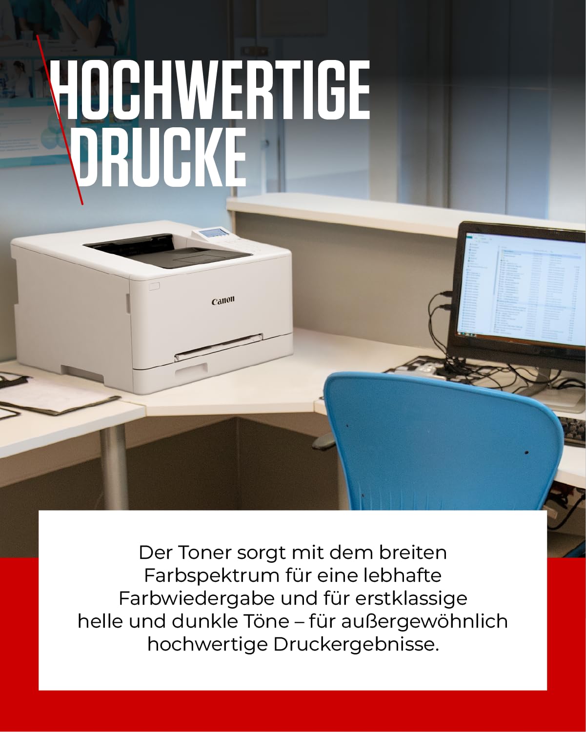 Canon i-SENSYS LBP646Cdw – Farblaserdrucker – 25 Seiten/Min. in A4 – 1200 × 1200 DPI – Automatischer Duplexdruck – WLAN, Ethernet & USB – Sicheres Drucken – Ideal für kleine Büros & Homeoffice