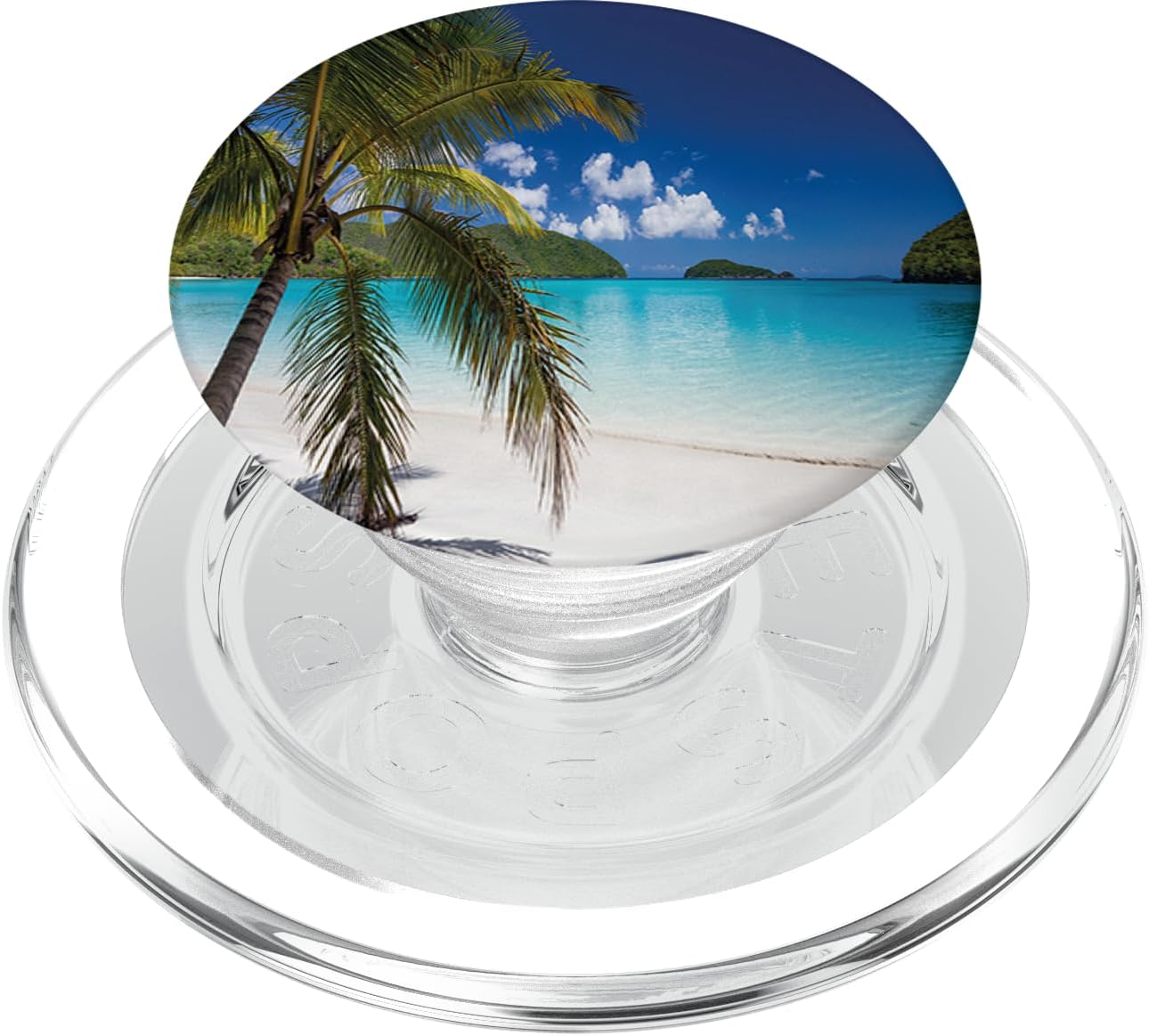 Tropical Beach Palm Tree Ocean Getaway Vacation PopSockets PopGrip for MagSafe