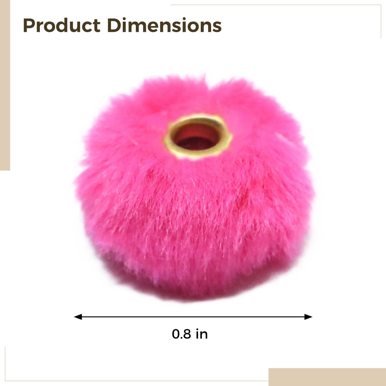 Bastelzubehör, bunte Pompons zum Basteln, kreative Geschenke, Schlüsselanhänger, 20 mm, gemischte Farben, weiche, flauschige Kugelperlen mit Kupferloch, Perlen zum Selbermachen für Schmuckherstellung