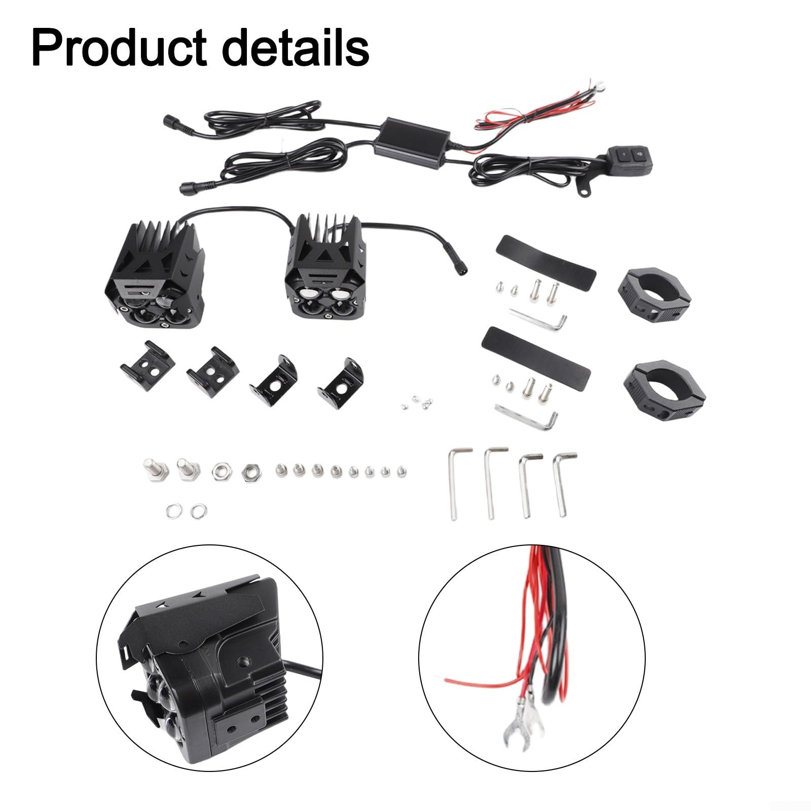 Faretto LED per moto 60W per bicolore Giallo Faretto LED per
