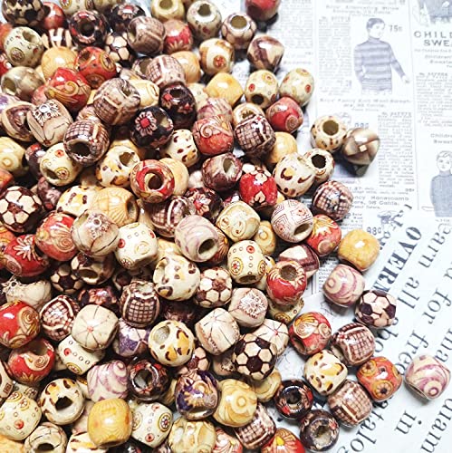 300 Pcs Large Hole Barrel Wood Beads, Macrame Beads - Image 3