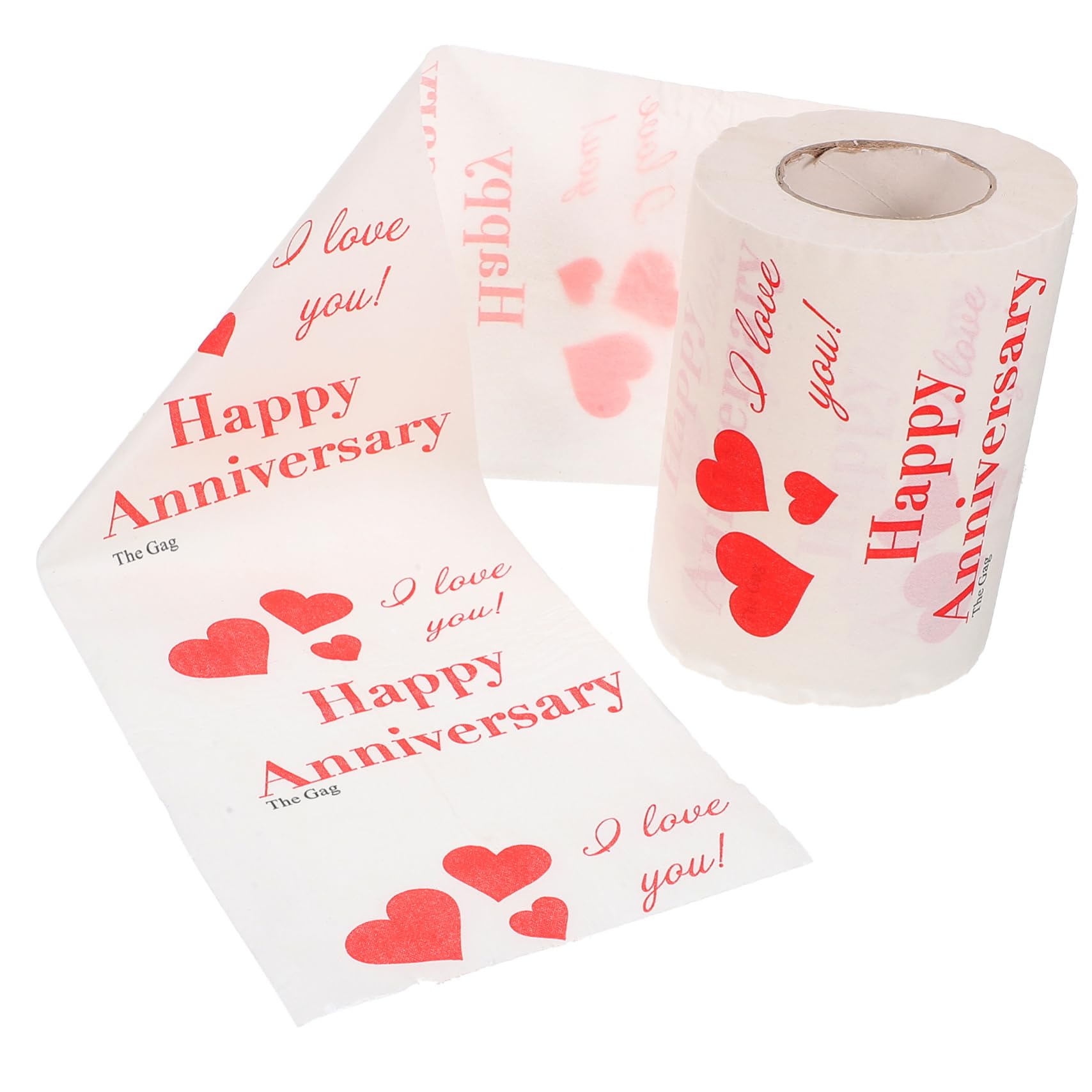 Valentine Toilet Paper Roll Printed Decorative Bath Tissues Roll Creative Romantic Design Bathroom Supplies for Day of Love Special Occasion