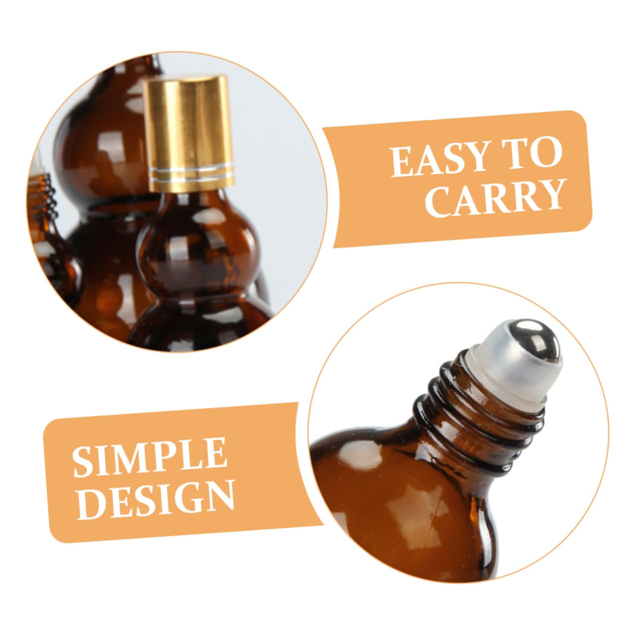FRCOLOR Lot De 5 Flacons À Huile De Presse 30 Ml Flacons À Bille Vides Rechargeables Pour Voyage 5 Pièces X 5