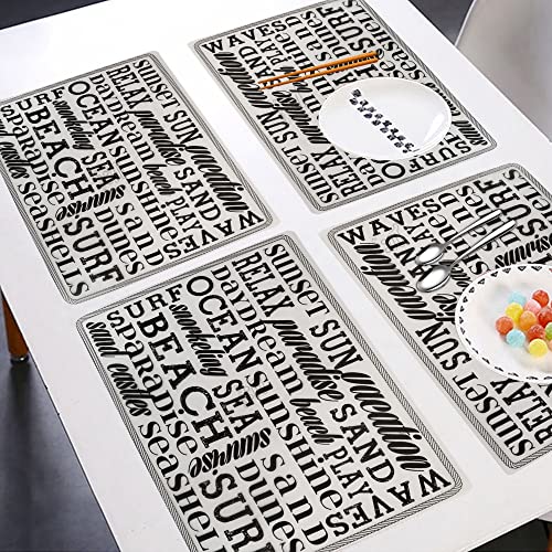 Image of Waterproof PVC Refrigerator Drawer Mats /Multipurpose Mat /Fridge Mats Set of 3 Pcs (Alphabet Black, Size-17.5X11.5 Inch)