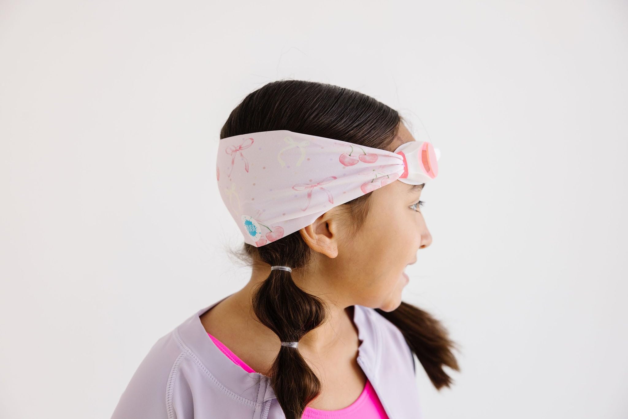 Splash Place Schwimmbrille mit Stoffband, Schwimmbrille für Erwachsene und Kinder, Rosa und Violett
