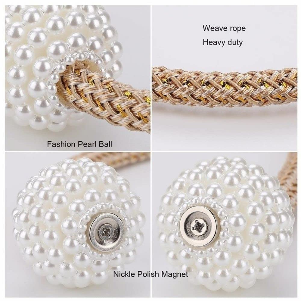 Générique Perle Rideau Clip Porte-Rideau Attache Retour Boucle Clips Suspendus Boule Boucle Attache Retour Rideau Décor Accessoires (Couleur : 3-Pack) (3)