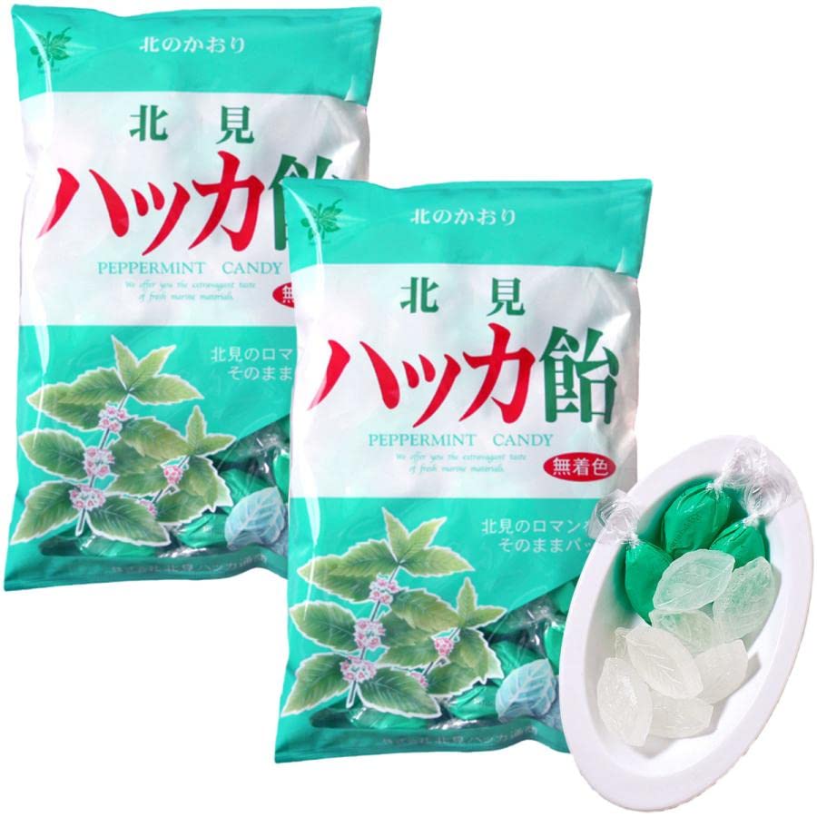 Amazon.co.jp: 北見ハッカ通商 ハッカ飴 240g 2袋セット 新規格版 