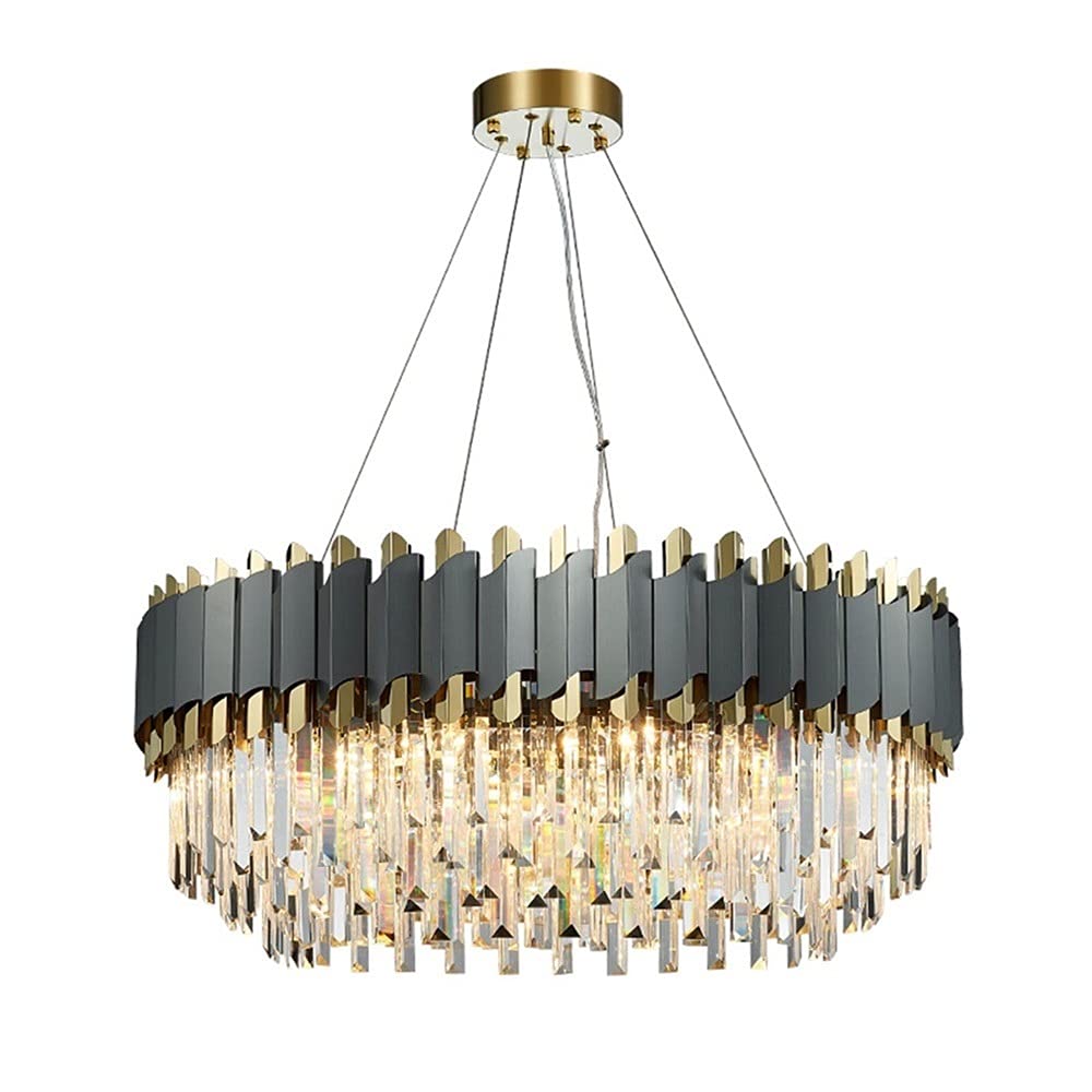 Lampe à suspension vintage en cristal E14 avec design moderne en goutte d'eau