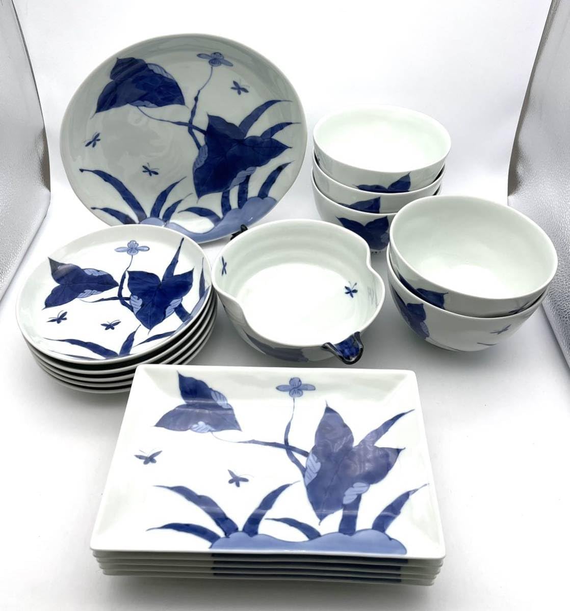 最終再たち吉大皿.中皿.深鉢11点セット4柄vintage はるか はるか 中皿