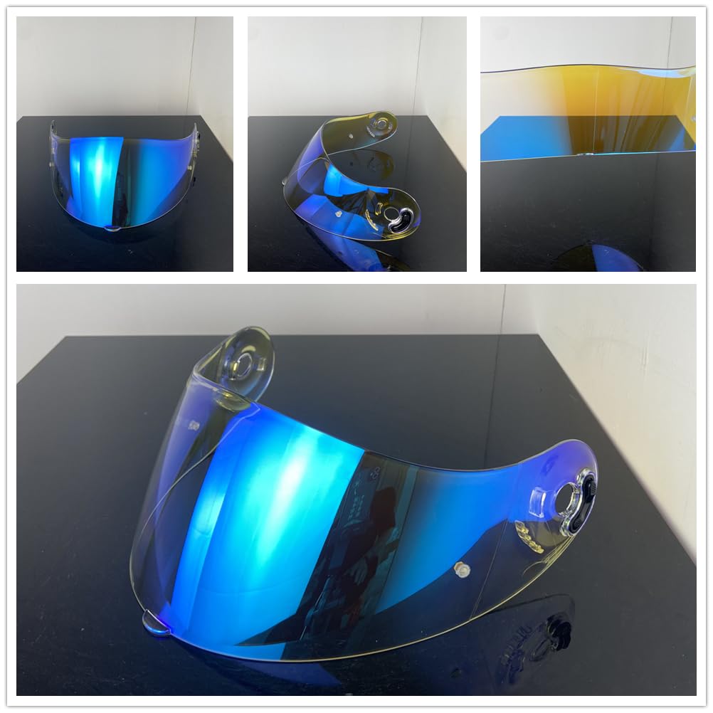 BSTOP X803 Helmet Shield for NOLAN X803RS X802RR X702 X661 X803 Full Face Helmet Visor Casque Moto Accessories (Revo Clear Blue-day and night)