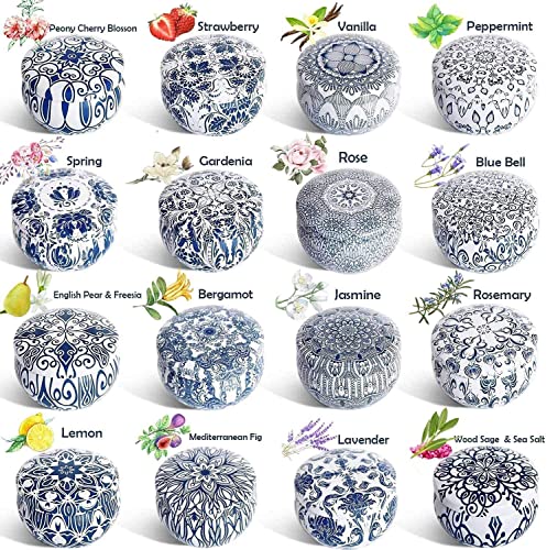 Scented Candles Gifts Set 16 Pack Soy Wax Travel Tin Jar Candles for Home 2.5 OZ for Mom for Christmas, Birthday, Thanksgiving, Mother's Day - Image 3