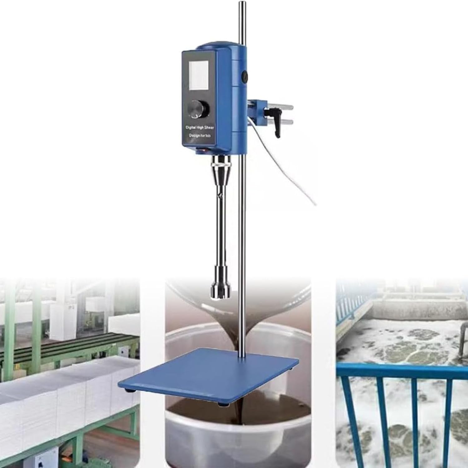 High Speed Dispersing Homogenizer,Lab Disperser Emulsifier,Science Laboratory Mixer,LCD Display with Timer,2000-28000rmp/Min Speed Adjustable 36F