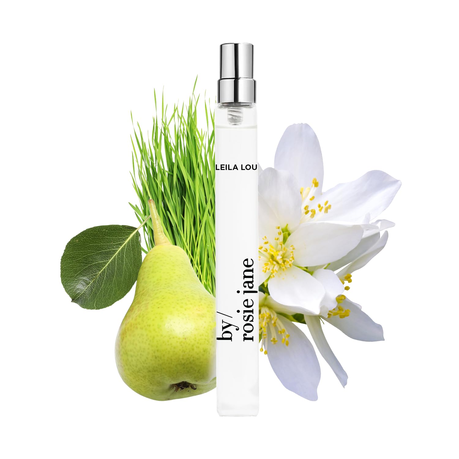 By Rosie JaneTravel Perfume Spray (Leila Lou) - Clean Perfume for Women - Non-Toxic Body Mist with Notes of Juicy Pear, Sweet Jasmine & Tangerine Skin - Paraben, Sulfate & Phthalate Free (10ml)