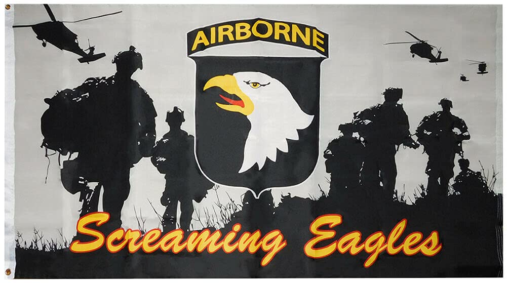 Army 101st Airborne Screaming Eagles Soldiers 3x5 3'x5' Polyester Flag 100D