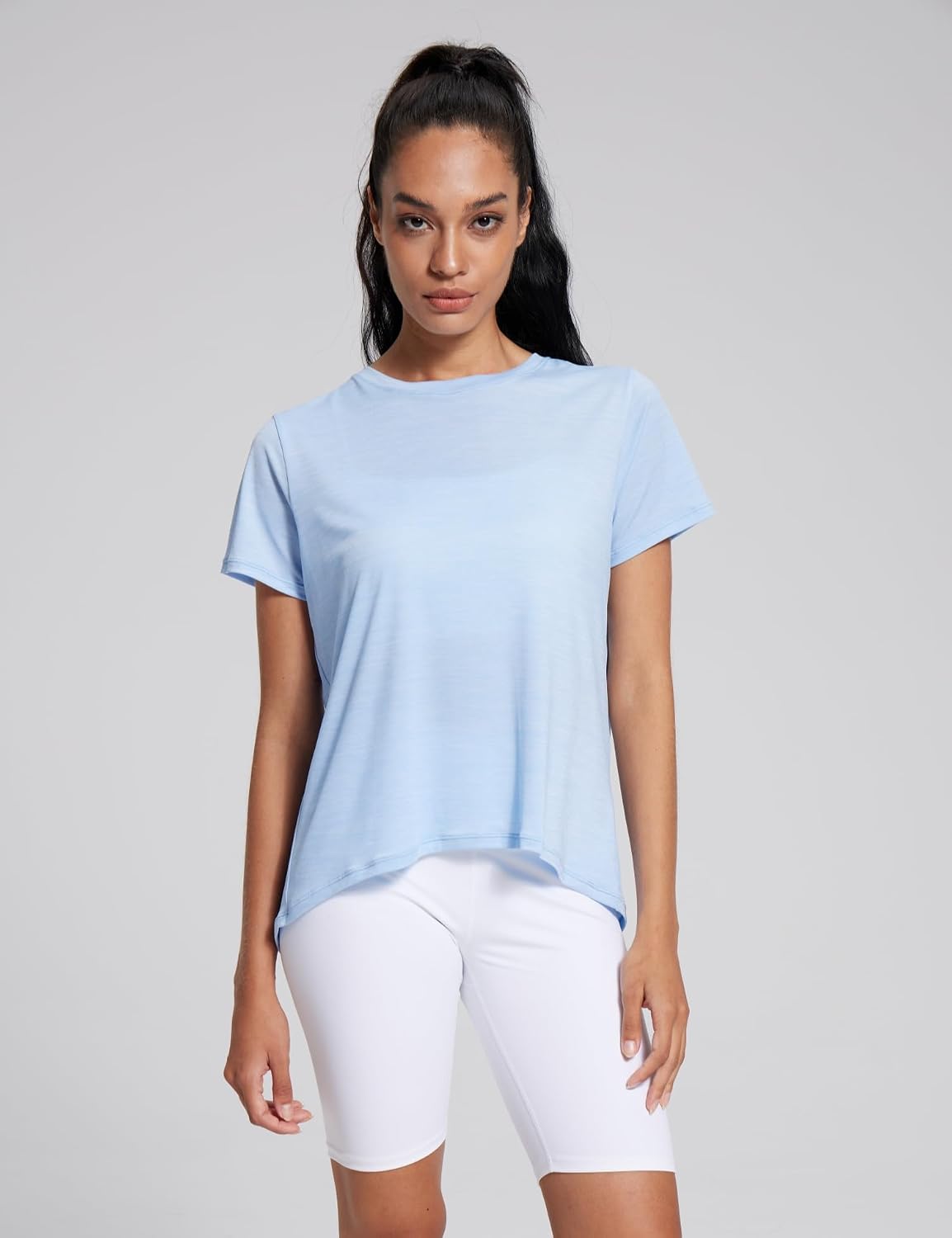 Women's Workout Tops Loose Fit T-Shirts Short Sleeve Lightweight Gym Shirts Athletic Clothes Tee Tops